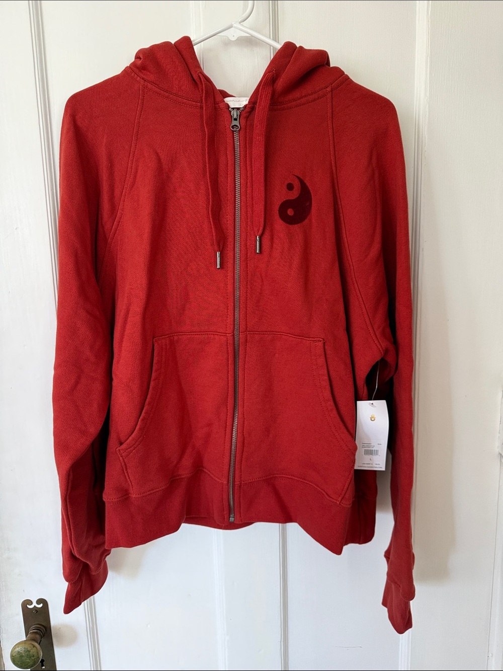 Spiritual Gangster Yin Yang Star Hoodie, NWT, Large, Rust color